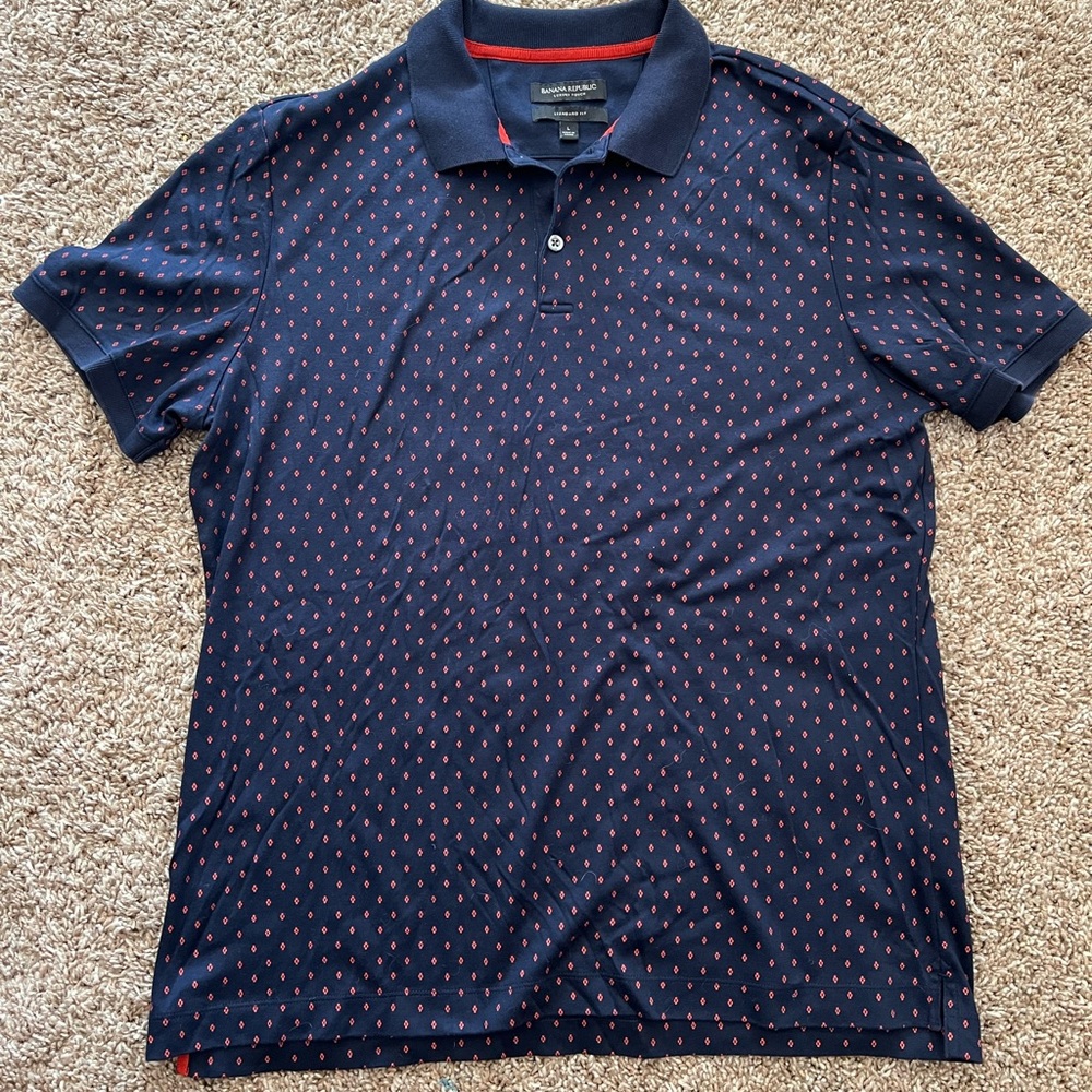 Mens size large banana republic polo
